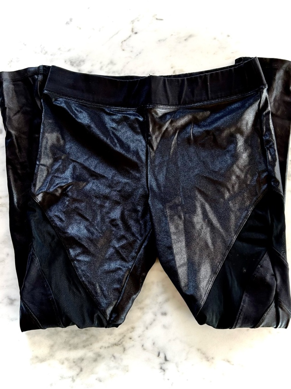 Koral Athleticwear women’s black leather-like workout pants SZ L